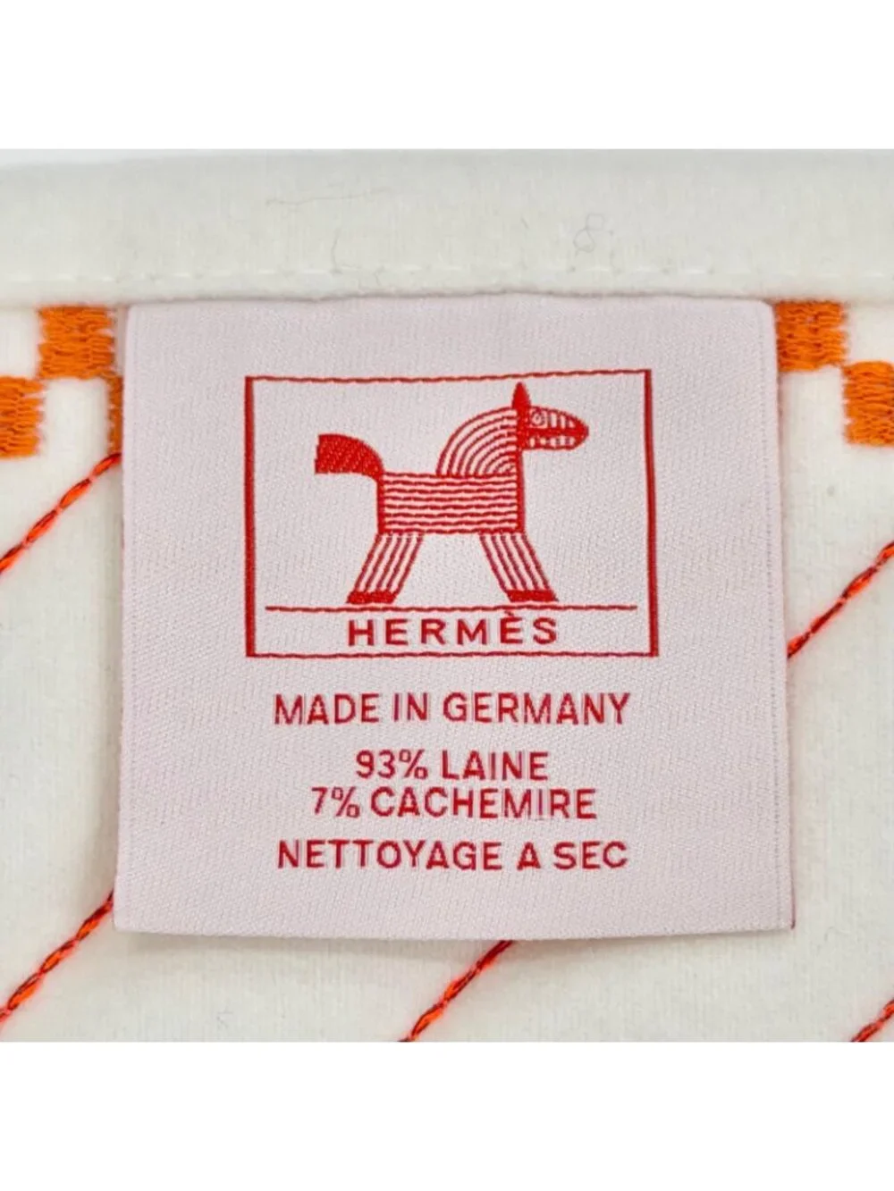 Hermes Quilted Cover Animo Natte Wool Cashmere Ecru Blanket